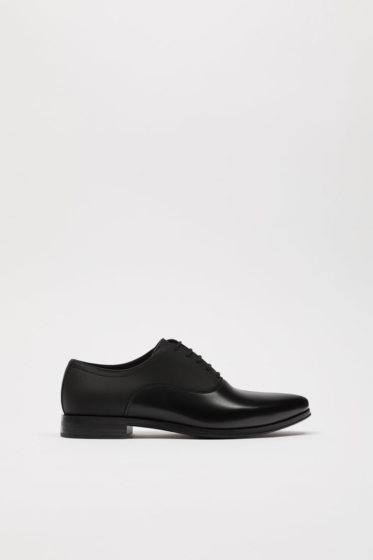 Unleash Timeless Elegance: Men's Black Italian Leather Classic Oxford Dress Shoes - Exquisitely Crafted for Elevated Style and Comfort