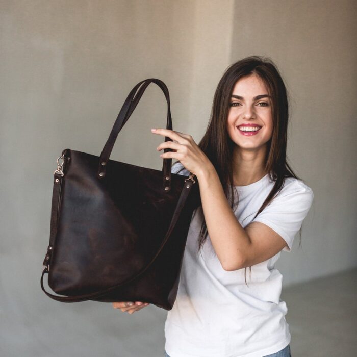 Indulge in Timeless Elegance: Handmade Women's Full Grain Distress Buff Leather Tote Bag - Secure, Versatile, and Stylish for Every Occasion - Perfect Gift for Loved Ones.