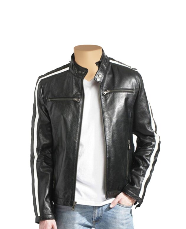 Unleash Your Bold Style with our Handcrafted Sturdy Goat Leather Jacket: relaxed fit, classy design, and unparalleled durability