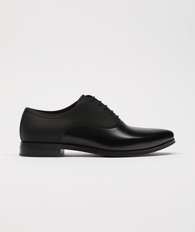 Unleash Timeless Elegance: Men's Black Italian Leather Classic Oxford Dress Shoes - Exquisitely Crafted for Elevated Style and Comfort