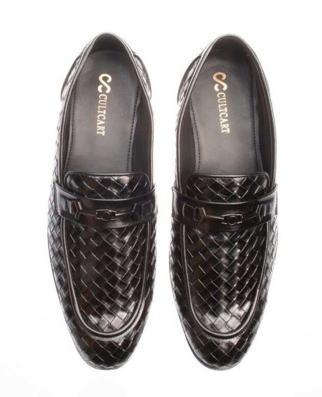 Cross County buckle loafer shoes in black