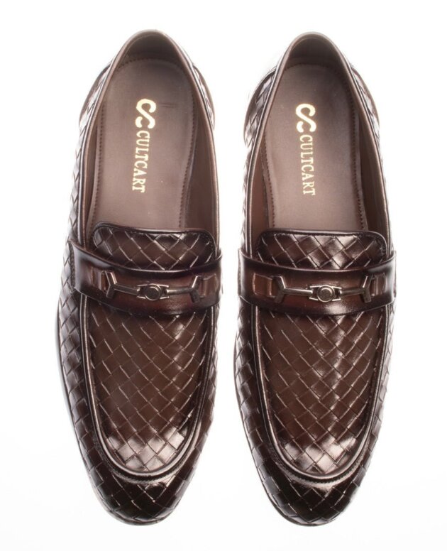 Cross County buckle loafer shoes in brown