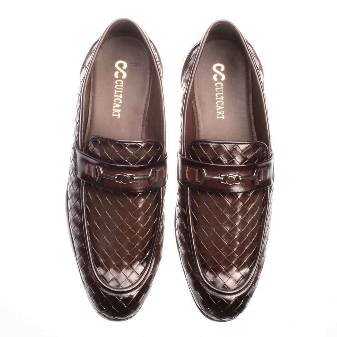 Cross County buckle loafer shoes in brown