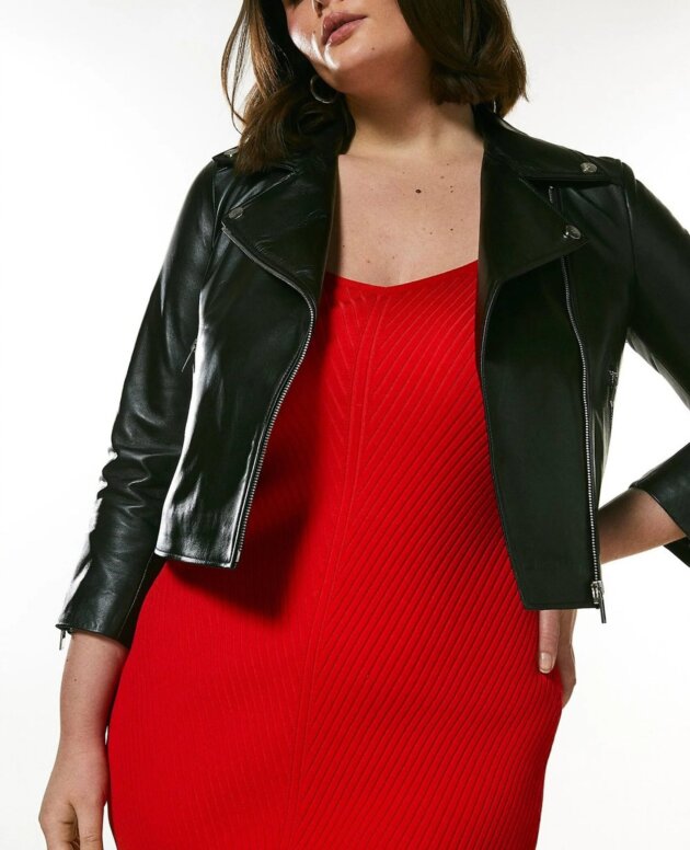 Women's Legendary Black Biker Chic Motorcycle Jacket, custom made in soft lamb leather