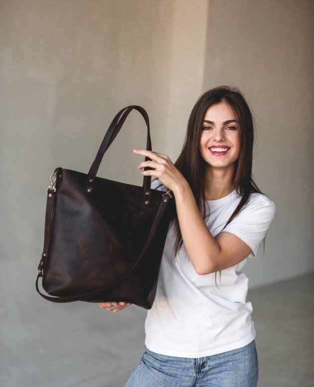 Indulge in Timeless Elegance: Handmade Women's Full Grain Distress Buff Leather Tote Bag - Secure, Versatile, and Stylish for Every Occasion - Perfect Gift for Loved Ones.