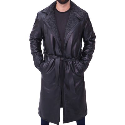 Futuristic Leather Long Coat