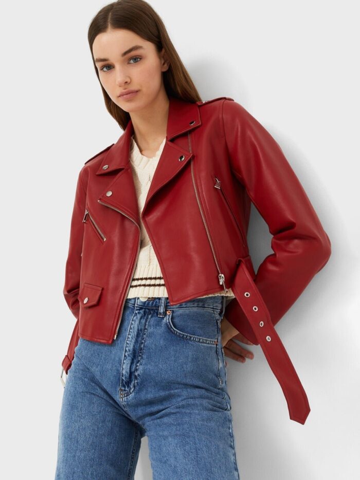 Womens Custom  Moto  Leather Jacket