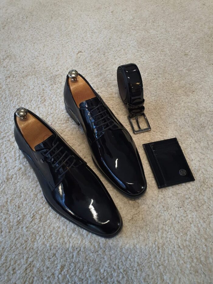 Patent Lace-Up Shoes