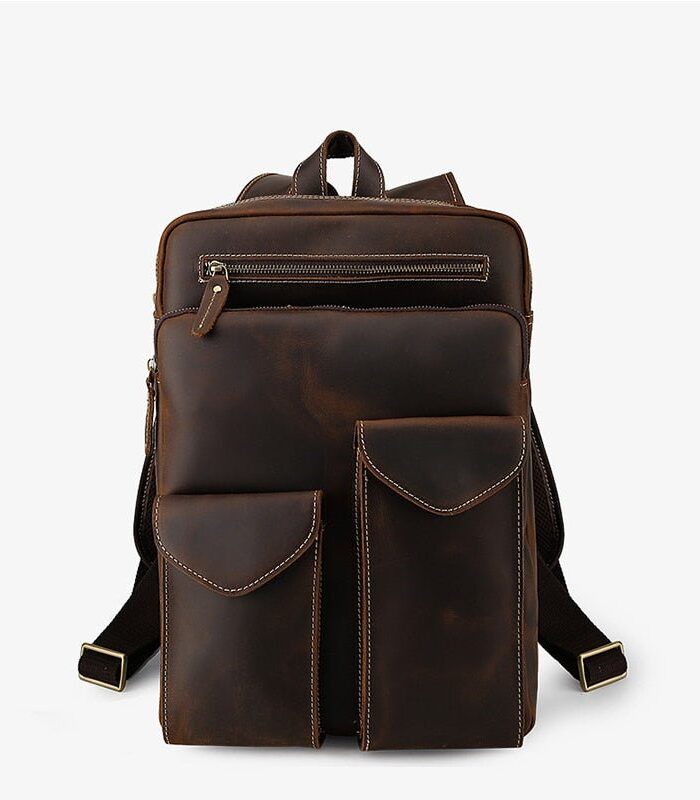 Leather Laptop Backpack