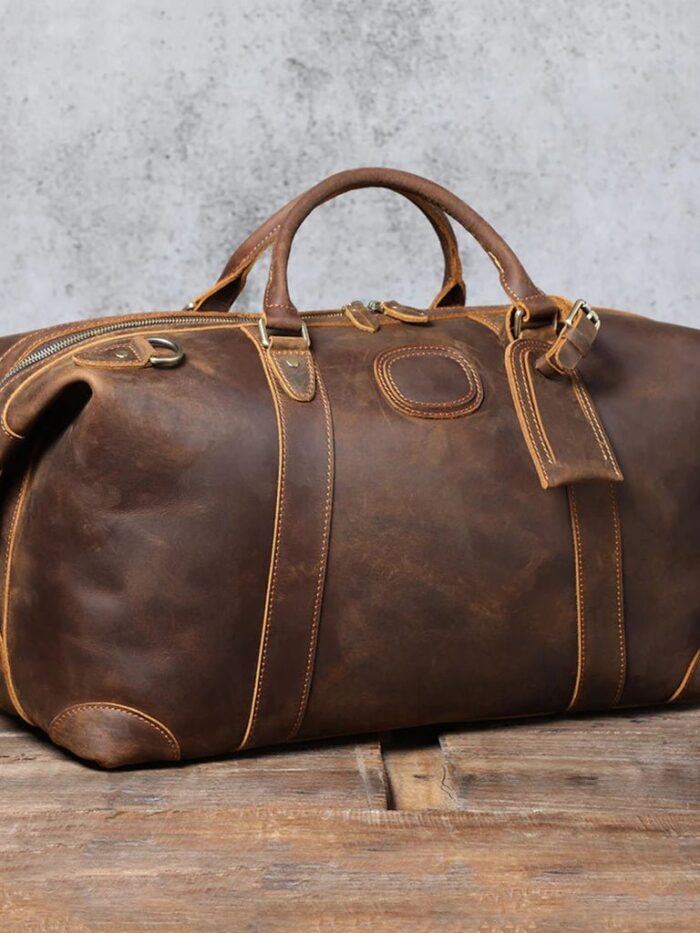 Leather Weekender Duffel