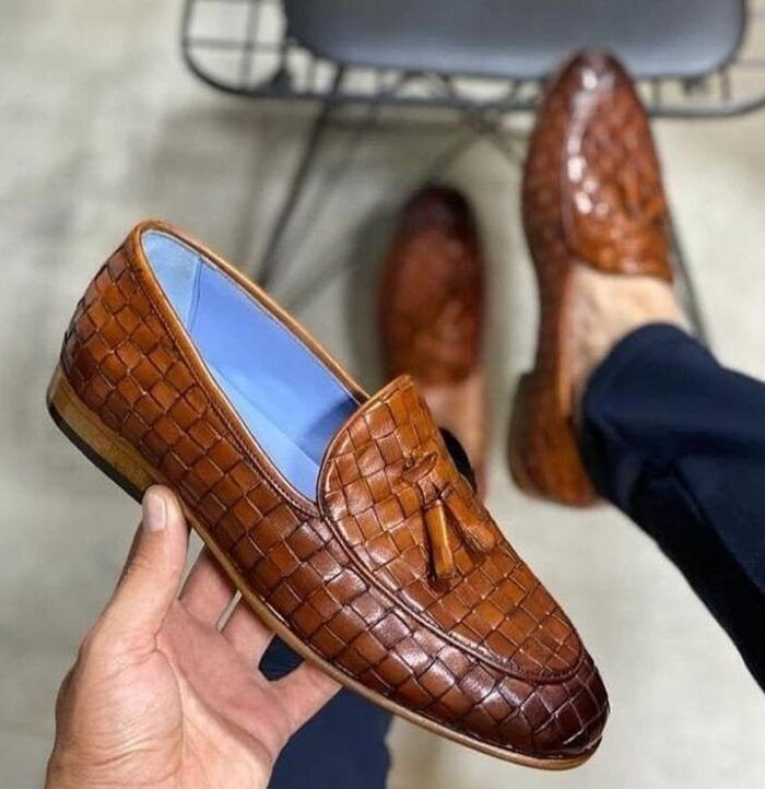 Woven Tassel Loafers