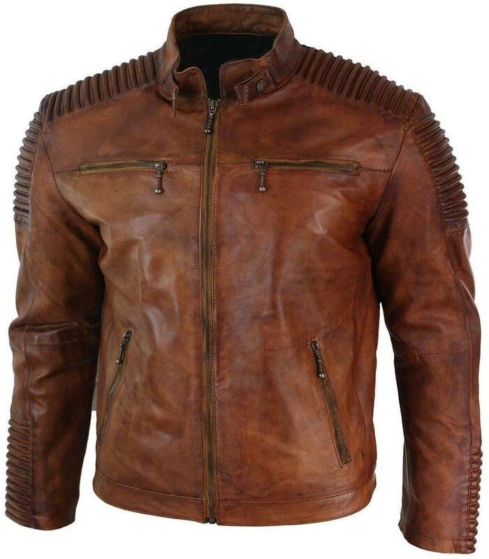 Distressed Buff Jacket