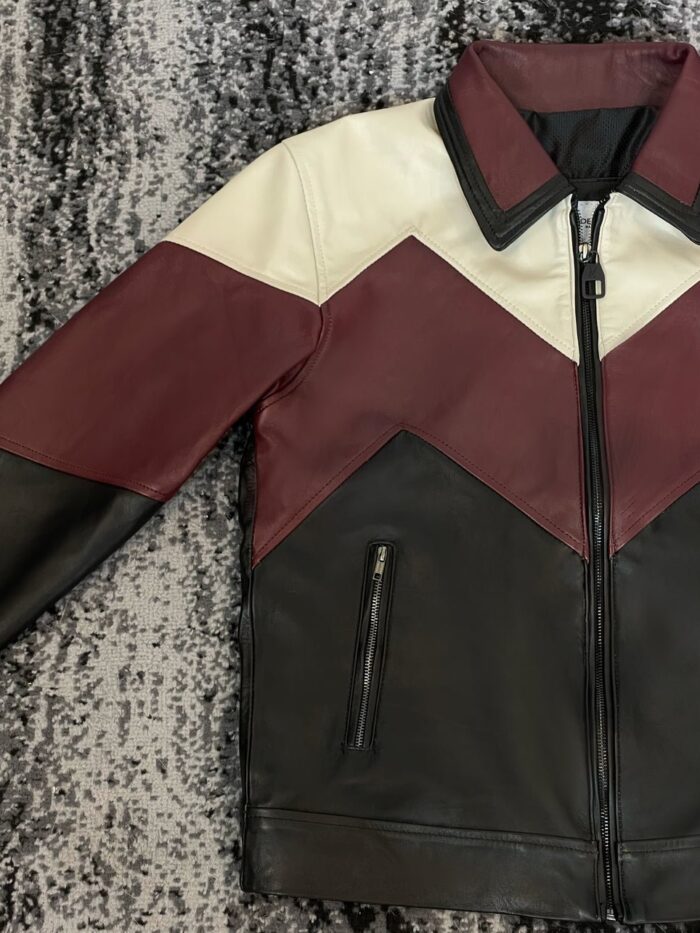 Layered Moto Leather Jacket